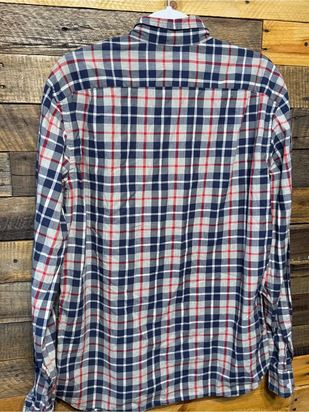J Crew Mercantile Mens Large Flex Slim Fit Cotton Stretch Button Down Shirt